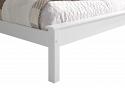 4ft6 Double Torre White painted wood bed frame, low foot end 4